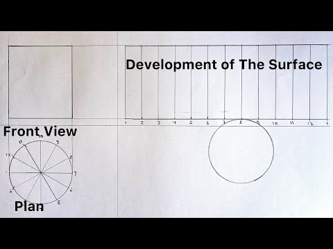 Видео: Как нарисовать развертку цилиндра || Как построить развертку цилиндра.