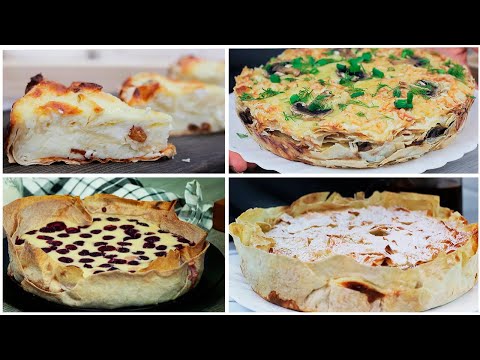 Видео: Пироги из лаваша с разными начинками. Сразу 6 простых рецептов