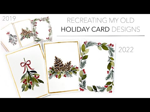 Видео: Пересоздание моих старых праздничных открыток. Чему я научился за последние 3 года?