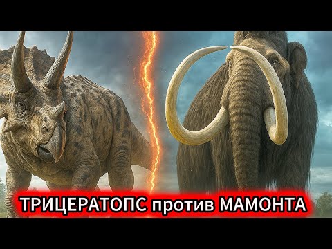 Видео: ТРИЦЕРАТОПС против МАМОНТА! Результат битвы ШОКИРОВАЛ всех.