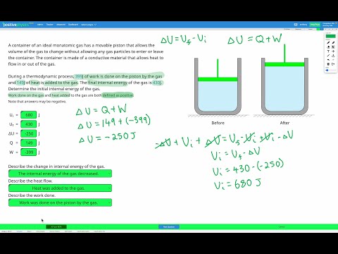 Видео: Термо - Первый закон - Уравнения - positivephysics.org