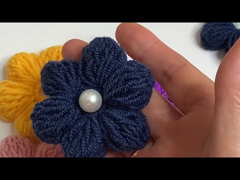 Видео: Пышный цветок способом 3. Вяжем крючком.🧶