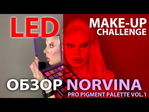 Видео: ОБЗОР ПАЛЕТКИ ABH NORVINA PRO PIGMENT PALETTE VOL.1 | LED MAKEUP CHALLENGE