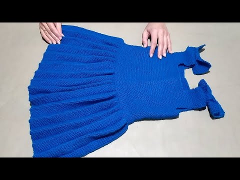 Видео: Платье-сарафан вязаное спицами для девочки