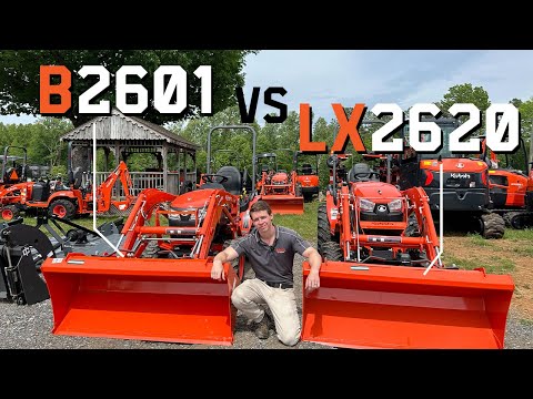 Видео: Kubota B2601 против LX2620