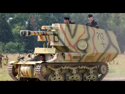Видео: Немецкая 10.5-cm САУ leFH 18-4 Гешютцваген Lr. S. f