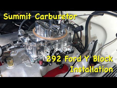 Видео: Замена карбюратора Summit для блока Y 292 V8 SUM-M08500VS 1955 Ford