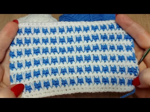 Видео: ☝НОВЫЕ ГАЛОЧКИ плотный узор крючком./NEW CHECKS dense crochet pattern.