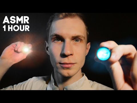 Видео: 1 Час Проверки Глаз — АСМР 😴 [Фонарик,  Массаж, Рейки, Прикосновения]