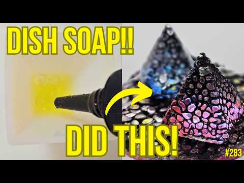 Видео: 283. Использование средства для мытья посуды для создания БЕЗУМНЫХ эффектов в искусстве смолы!