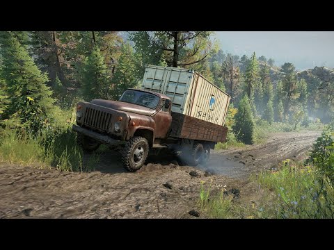 Видео: ГАЗ 53 6х6. Не хватает мотора на полном приводе. "Смертельный перегруз". SnowRunner