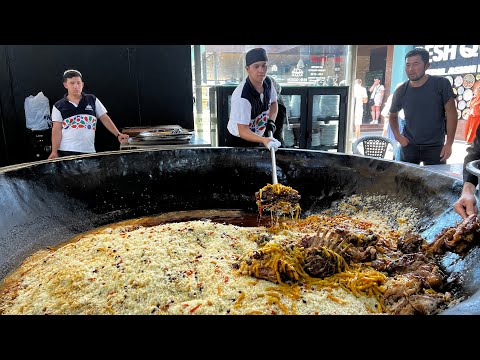 Видео: ГИГАНТСКИЙ ПЛОВ | Свадебный плов 3000 кг | Уличная еда