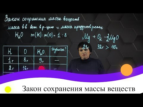 Видео: Закон сохранения массы веществ. 8 класс.