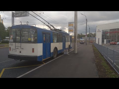 Видео: Троллейбус, маршрут №42 ВМЗ-170 б.1750 (31.05.2019) Санкт-Петербург