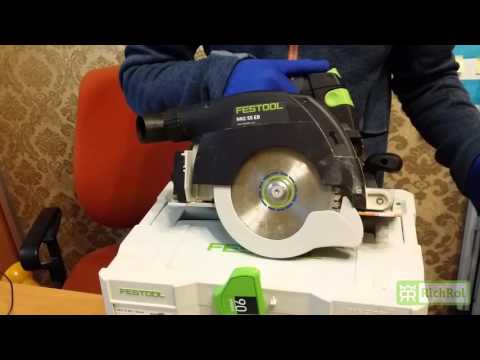 Видео: Аккумуляторная дисковая пила Festool HKC 55 EB Li-Basic с шиной FSK 420 обзор