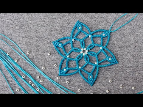 Видео: СНЕЖИНКА МАКРАМЕ. SNOWFLAKE MACRAME.