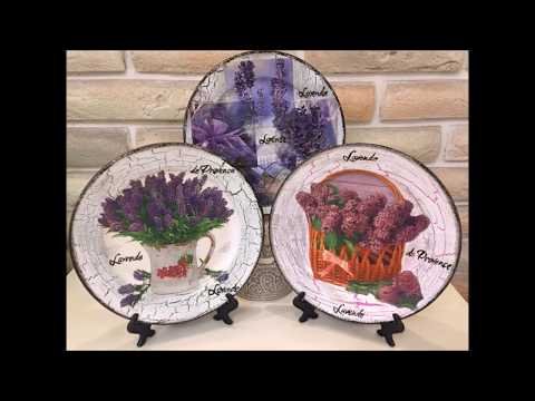 Видео: DIY. Декор тарелок в стиле Прованс.