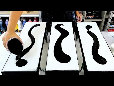 Видео: просто а также Элегантный ~ Аннотация Акрил Картина с участием ЧЕРНЫЙ, СЕРЕБРЯНЫЙ, а также ЗОЛОТО