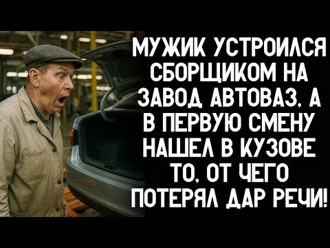 Видео: Мужик устроился сборщиком на завод Автоваз, а в первую смену нашёл в кузове то, от чего побледнел!