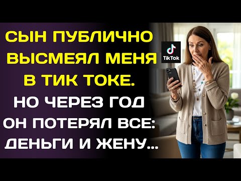 Видео: Сын выложил в TikTok видео, где издевается надо мной…на следующий день его аккаунт исчез.