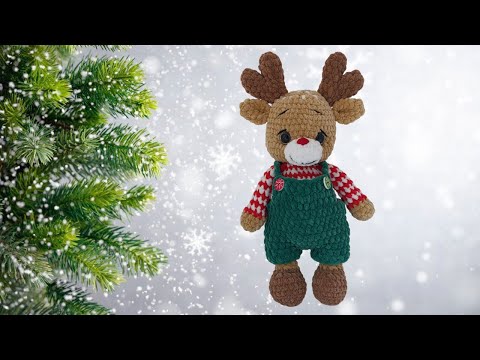 Видео: 🦌 Олень вязаный 32см / Crochet deer / Новогодний олень - Мастер Класс по вязанию крючком