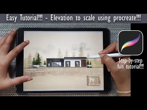 Видео: Как создать масштабный фасад с помощью Procreate? Простой урок! #искусство #урок #архитектура