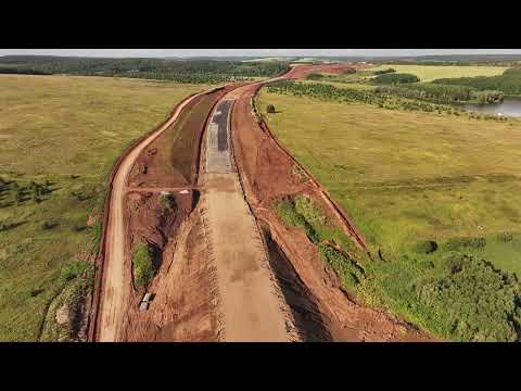 Видео: М12 "Восток". Строительство участка Дюртюли - Ачит. Этап 1. Часть 2.