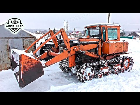 Видео: Редкая советская машина: гусеничный погрузчик ТО-7А - ДТ-75 погрузчик! Техника СССР! Обзор!