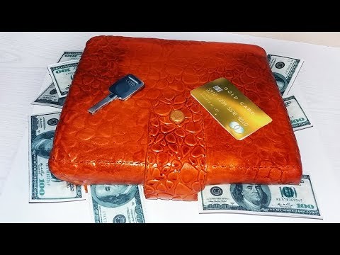 Видео: Мужской Торт Кошелек С Деньгами. Как Сделать Кожу