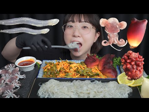 Видео: Сашими из молодого анчоуса / Mukbang eating show