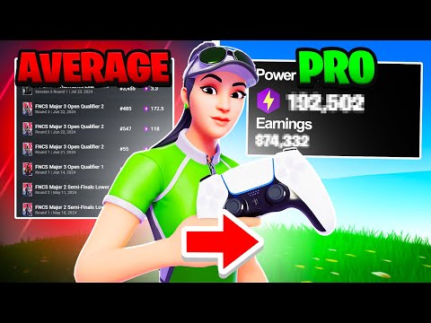 Видео: Как быстро стать профессионалом на контроллере в Fortnite! (Зарабатывайте)