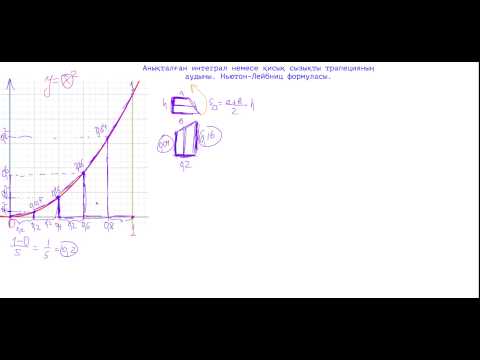 Видео: Анықталған интеграл немесе. Қисық сызықты трапецияның ауданы. Ньютон Лейбниц формуласы.