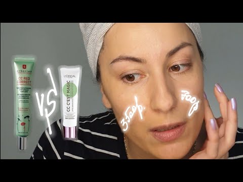 Видео: ERBORIAN CC Red correct против LOREAL CC C'EST MAGIC |Тестирую корректируюшие кремы от красноты