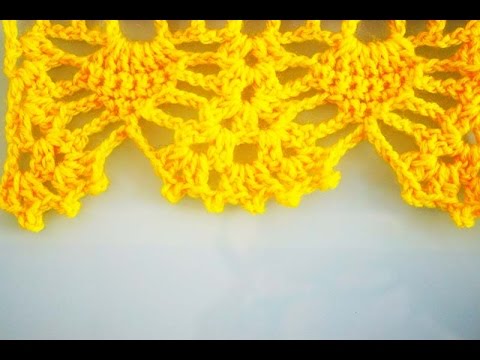 Видео: Кайма крючком по кругу