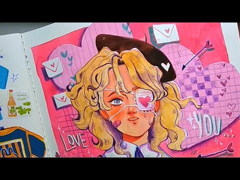 Видео: Квадратный скетчбук! | sketchbook tour 2019