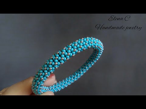 Видео: Ажурный жгут из бисера иглой Beaded Bracelet Tutorial Beading #beadedbracelet #beadedjewelry #diy