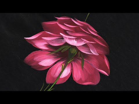 Видео: Рисуем упрощенную Вывернутую Розу. Урок по Жостовской росписи для начинающих. Лариса Гончарова