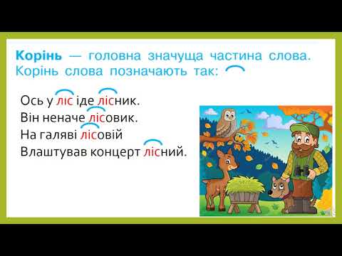 Видео: спільнокореневі слова  корінь слова 3 клас