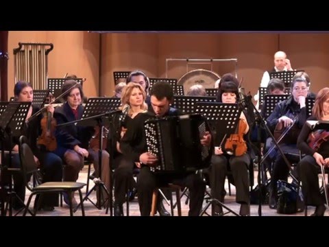 Видео: Zolotarev, Symphony No. 1 soloist I. Purits accordion И. Пуриц баян