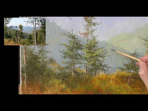 Видео: Горный Пейзаж Маслом – Рисуем Горы и Воздух и Деревья – Часть 2 – Юрий Клапоух (2019)
