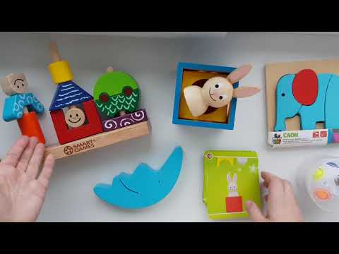 Видео: Развивающие деревянные игрушки Bondibon: День и ночь, Застенчивый кролик, Полумесяц, Smart Шар Орбо