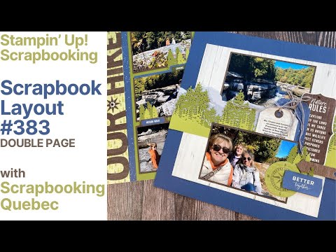 Видео: Макет альбома для вырезок № 383/Двухстраничный (Stampin' Up!)