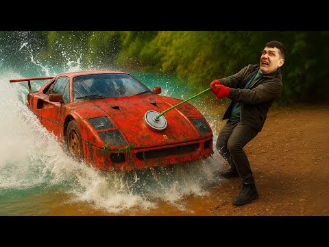 Видео: Нашли ЗАТОНУВШУЮ ФЕРРАРИ во время магнитной рыбалки!