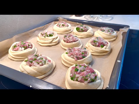 Видео: ПИРОЖКИ с МЯСОМ ! ВКУСНО БЫСТРО ПОЛЕЗНО / PIROSCHKI mit FLEISCH lecker und schnell