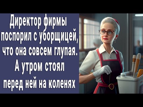 Видео: Директор фирмы поспорил с уборщицей, обвиняя её, а утром стоял перед ней на коленях