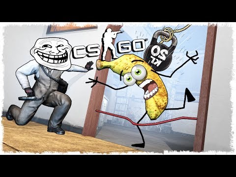 Видео: ОГУРЕЦ vs ТРОЛЛЬ БАНАН И СЕКРЕТНЫЙ ПОЛ В CS:GO!!!