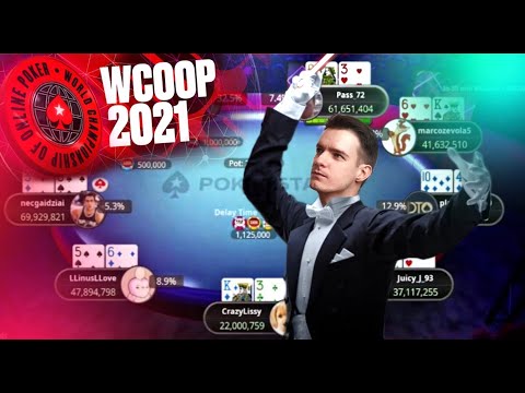 Видео: Финальный стол за 5000$, 1 500 000$ за первое.  Главное событие. WCOOP.