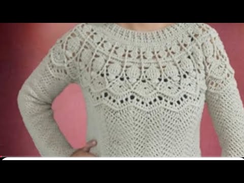 Видео: Вязаный крючком топ из шерсти для девочек, простой и красивый #(часть 1) размер 34-36