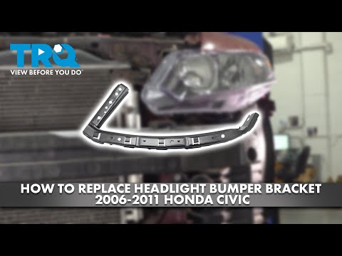 Видео: Как заменить кронштейн бампера фары на Honda Civic 2006-2011