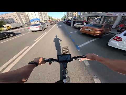 Видео: Электросамокат KUGOO G1 PRO Езда по городу. Максимальная скорость 81 км/ч